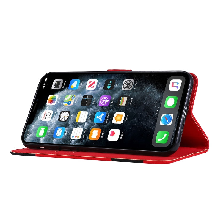 For iPhone 11 Pro Max Fabric Stitching Embroidery Horizontal Flip Leather Case With Holder & Card Slots & Wallet