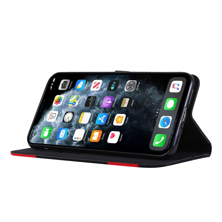 For iPhone 11 Pro Max Fabric Stitching Embroidery Horizontal Flip Leather Case With Holder & Card Slots & Wallet