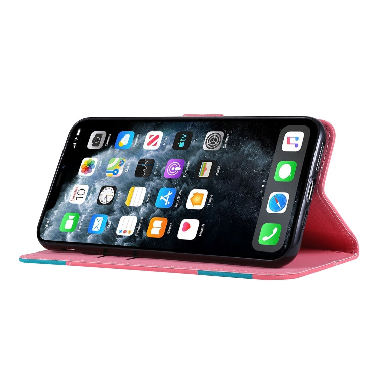 For iPhone 11 Pro Max Fabric Stitching Embroidery Horizontal Flip Leather Case With Holder & Card Slots & Wallet