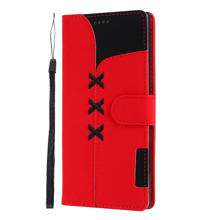For Galaxy Note 10 Fabric Stitching Embroidery Horizontal Flip Leather Case With Holder & Card Slots & Wallet