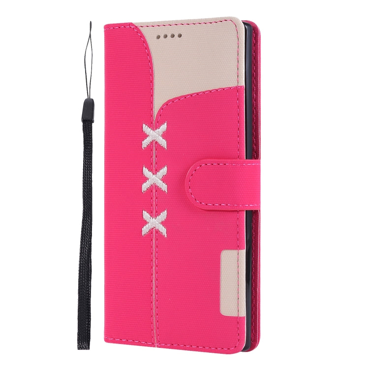 For Galaxy Note 10 Fabric Stitching Embroidery Horizontal Flip Leather Case With Holder & Card Slots & Wallet