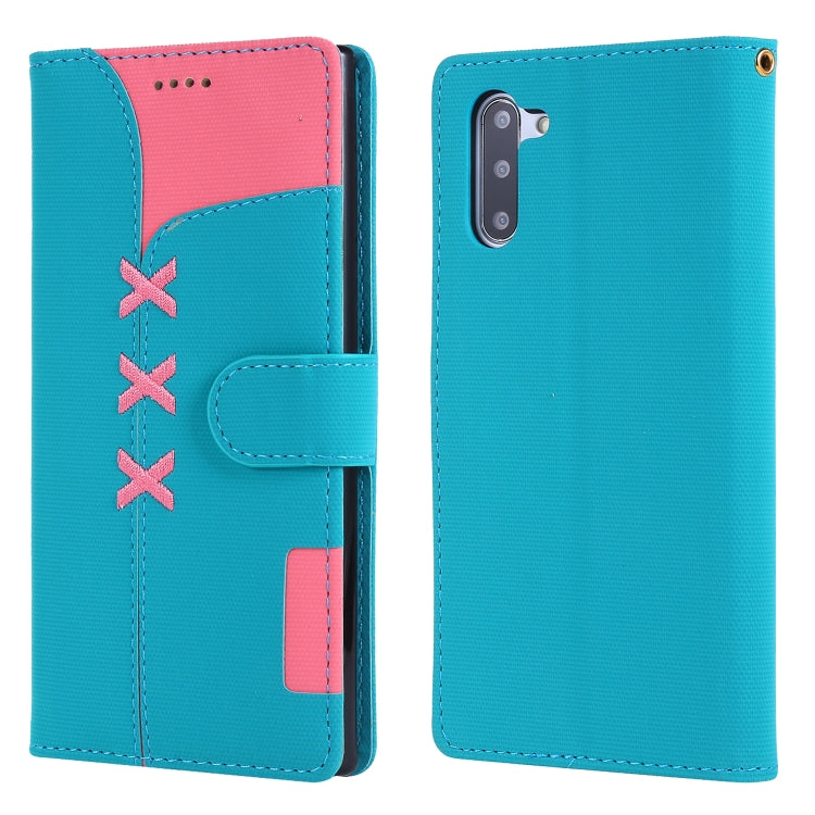 For Galaxy Note 10 Fabric Stitching Embroidery Horizontal Flip Leather Case With Holder & Card Slots & Wallet