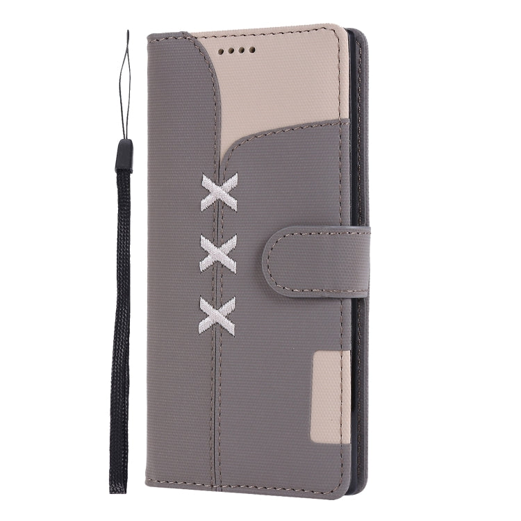 For Galaxy Note 10 Fabric Stitching Embroidery Horizontal Flip Leather Case With Holder & Card Slots & Wallet