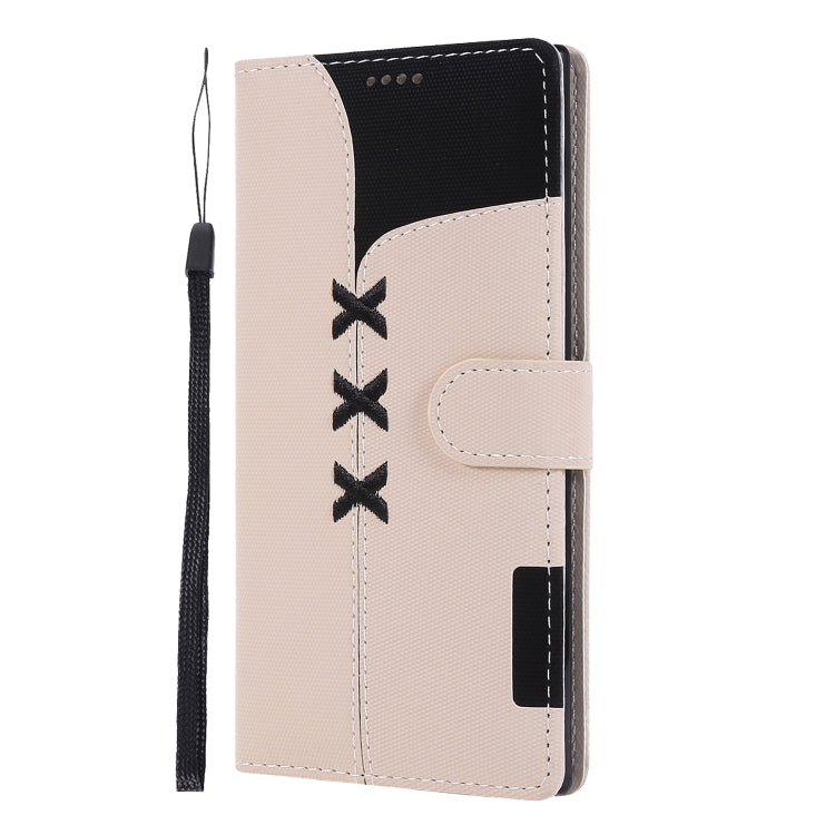 For Galaxy Note 10+ Fabric Stitching Embroidery Horizontal Flip Leather Case With Holder & Card Slots & Wallet