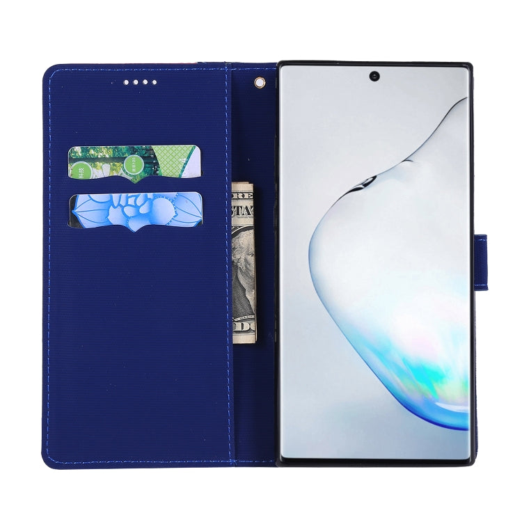 For Galaxy Note 10+ Fabric Stitching Embroidery Horizontal Flip Leather Case With Holder & Card Slots & Wallet