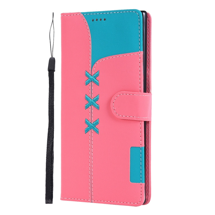 For Galaxy Note 10+ Fabric Stitching Embroidery Horizontal Flip Leather Case With Holder & Card Slots & Wallet