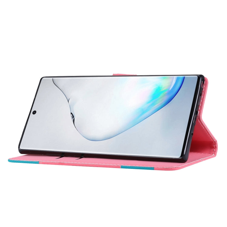 For Galaxy Note 10+ Fabric Stitching Embroidery Horizontal Flip Leather Case With Holder & Card Slots & Wallet