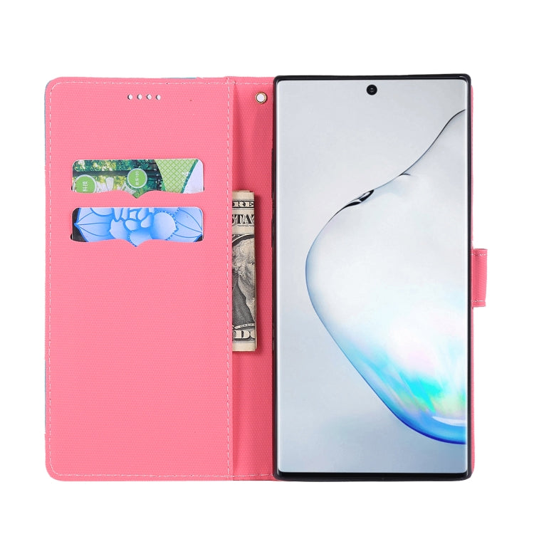 For Galaxy Note 10+ Fabric Stitching Embroidery Horizontal Flip Leather Case With Holder & Card Slots & Wallet