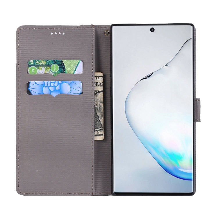 For Galaxy Note 10+ Fabric Stitching Embroidery Horizontal Flip Leather Case With Holder & Card Slots & Wallet