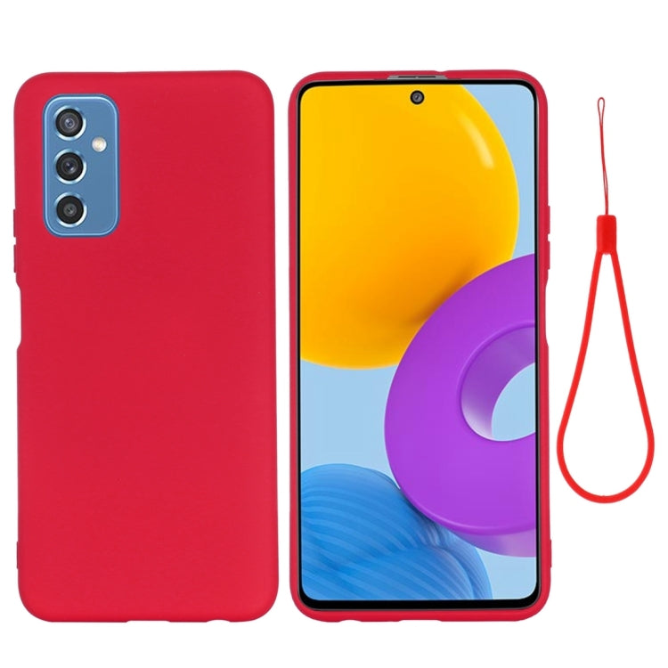 For Samsung Galaxy M52 5G Pure Color Liquid Silicone Phone Case