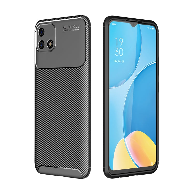 For OPPO A16K Carbon Fiber Texture Shockproof TPU Phone Case