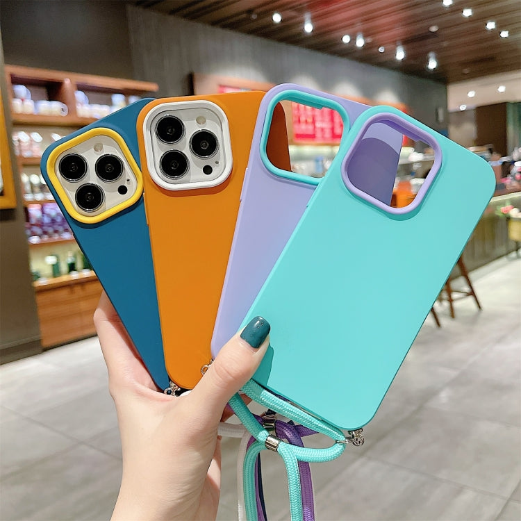 For iPhone 13 Pro Max 3 In 1 PC + TPU Solid Color Phone Case
