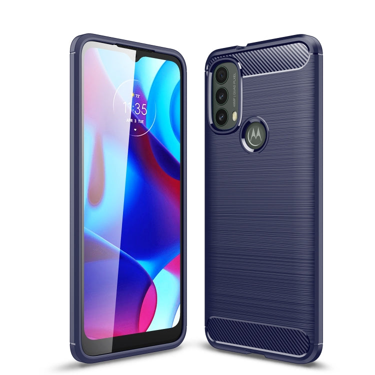 For Motorola Moto E20 / E30 / E40 Brushed Texture Carbon Fiber TPU Case