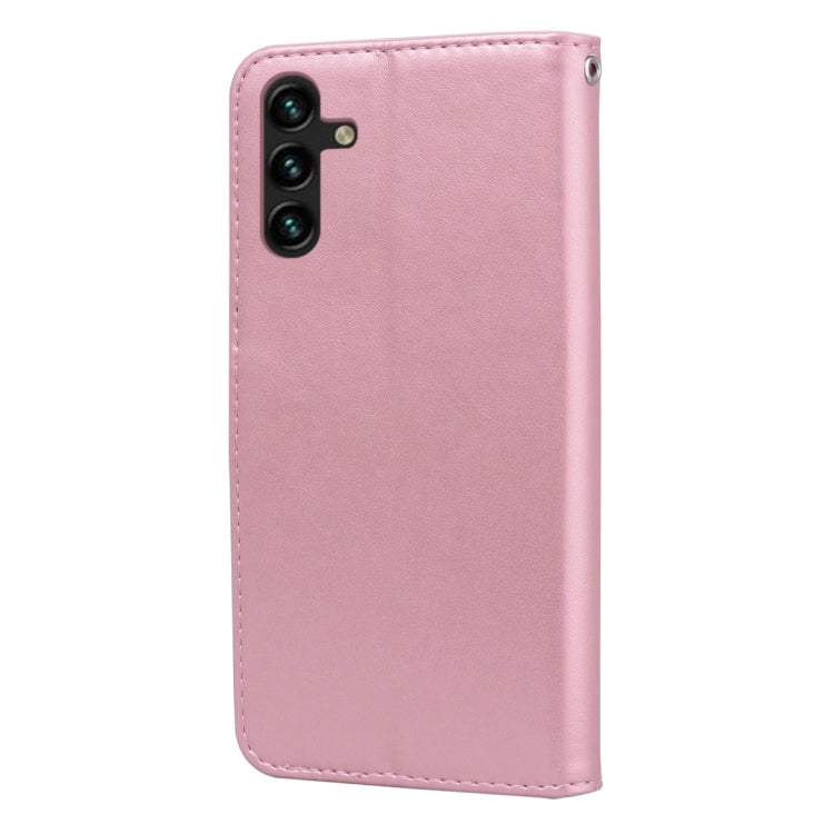 For Samsung Galaxy A13 5G Rose Embossed Leather Phone Case