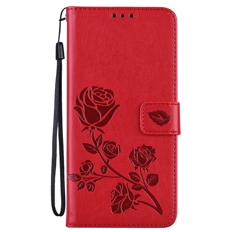 For Samsung Galaxy A22 4G Rose Embossed Leather Phone Case