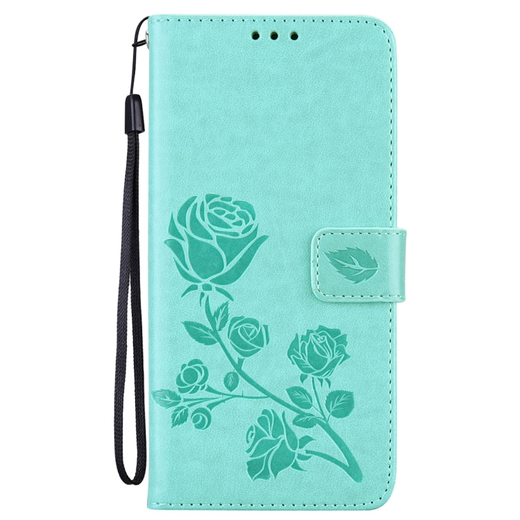 For Samsung Galaxy A22 4G Rose Embossed Leather Phone Case