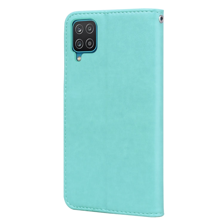 For Samsung Galaxy A22 4G Rose Embossed Leather Phone Case
