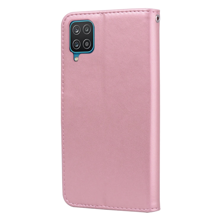 For Samsung Galaxy A22 4G Rose Embossed Leather Phone Case