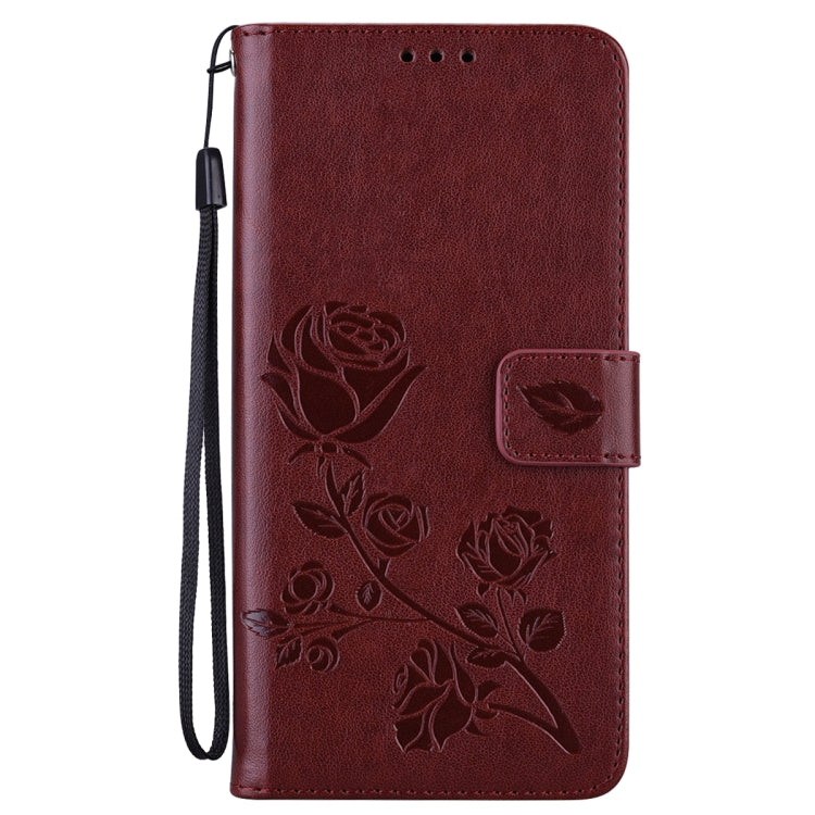 For Samsung Galaxy A22 4G Rose Embossed Leather Phone Case