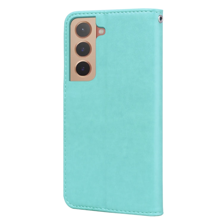For Samsung Galaxy S22 5G Rose Embossed Leather Phone Case