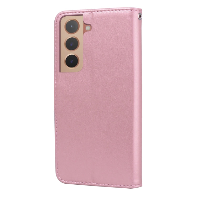 For Samsung Galaxy S22+ 5G Rose Embossed Leather Phone Case