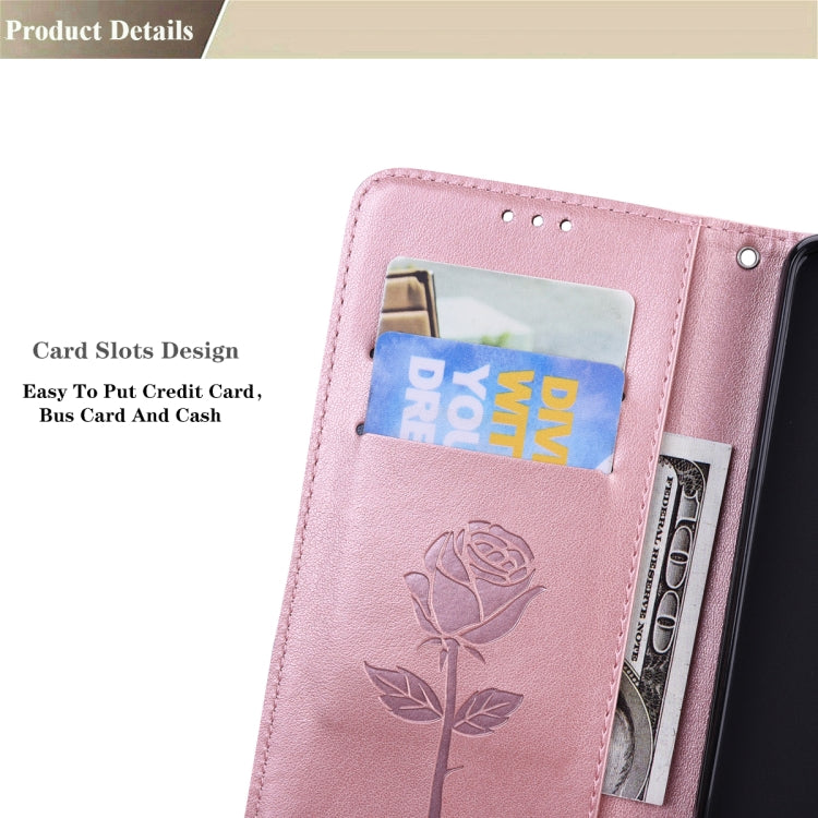 For Samsung Galaxy S22+ 5G Rose Embossed Leather Phone Case