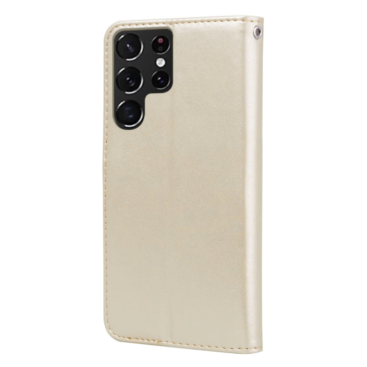 For Samsung Galaxy S22 Ultra 5G Rose Embossed Leather Phone Case