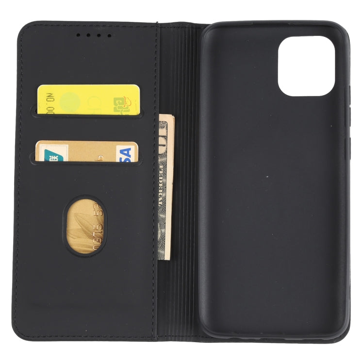 For Samsung Galaxy A03 Strong Magnetism Liquid Feel Horizontal Flip Leather Phone Case