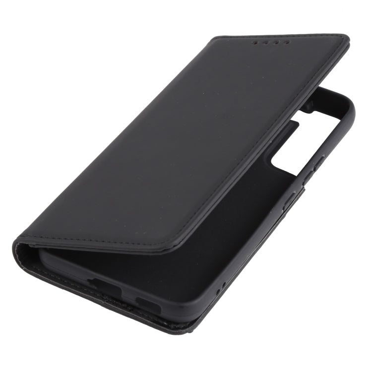 For Samsung Galaxy S22 5G Strong Magnetism Liquid Feel Horizontal Flip Leather Phone Case