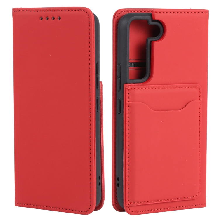 For Samsung Galaxy S22 5G Strong Magnetism Liquid Feel Horizontal Flip Leather Phone Case