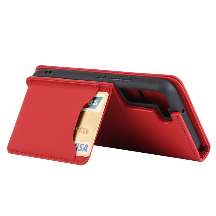 For Samsung Galaxy S22 5G Strong Magnetism Liquid Feel Horizontal Flip Leather Phone Case