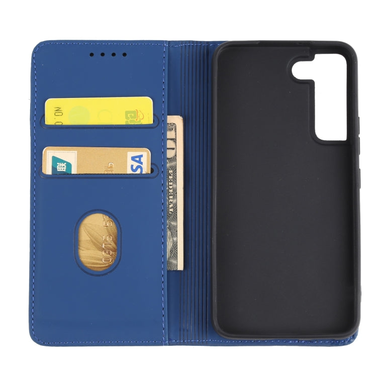 For Samsung Galaxy S22 5G Strong Magnetism Liquid Feel Horizontal Flip Leather Phone Case