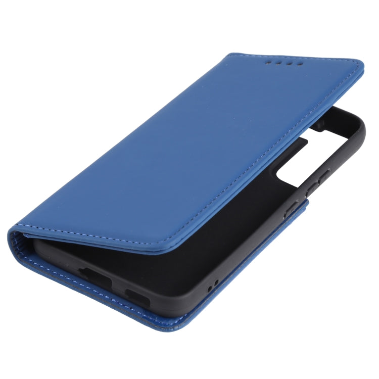 For Samsung Galaxy S22 5G Strong Magnetism Liquid Feel Horizontal Flip Leather Phone Case