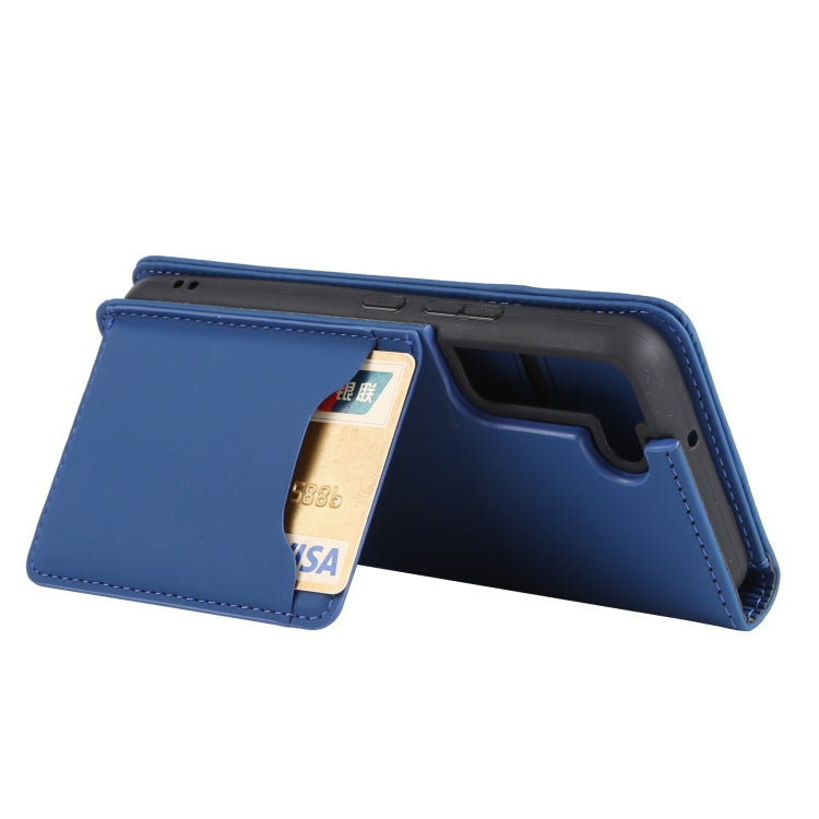 For Samsung Galaxy S22 5G Strong Magnetism Liquid Feel Horizontal Flip Leather Phone Case
