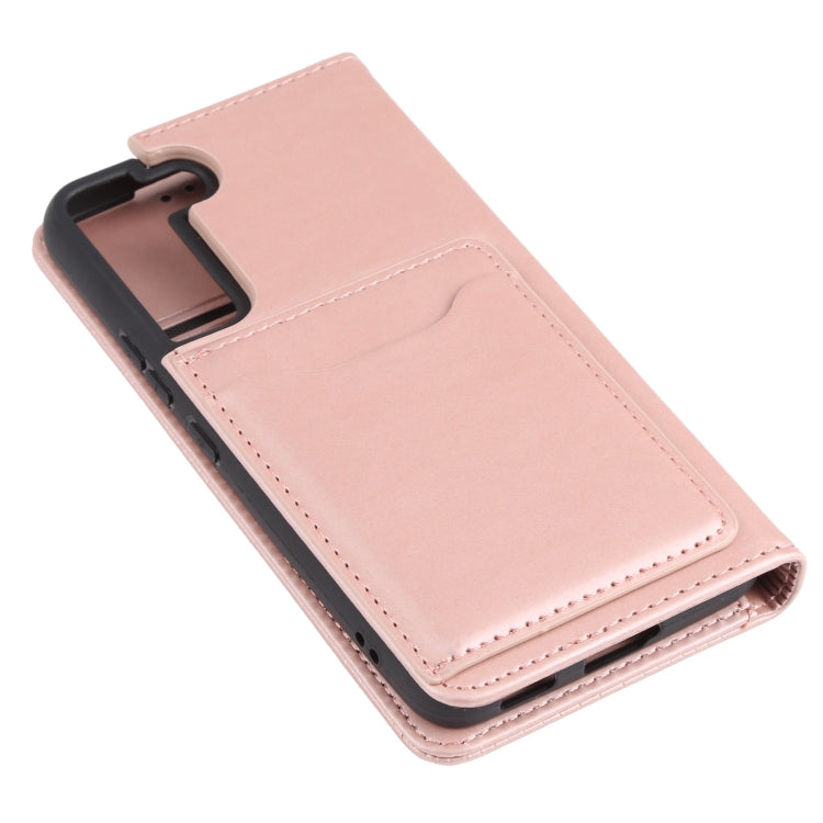 For Samsung Galaxy S22 5G Strong Magnetism Liquid Feel Horizontal Flip Leather Phone Case
