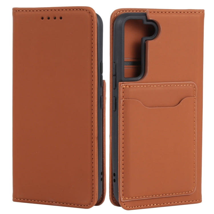 For Samsung Galaxy S22 5G Strong Magnetism Liquid Feel Horizontal Flip Leather Phone Case