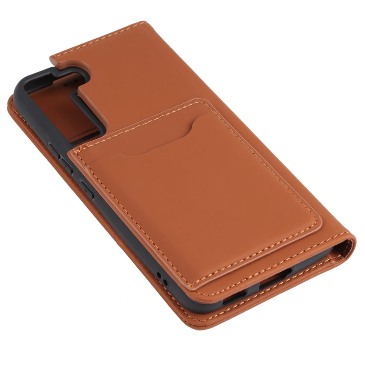 For Samsung Galaxy S22 5G Strong Magnetism Liquid Feel Horizontal Flip Leather Phone Case