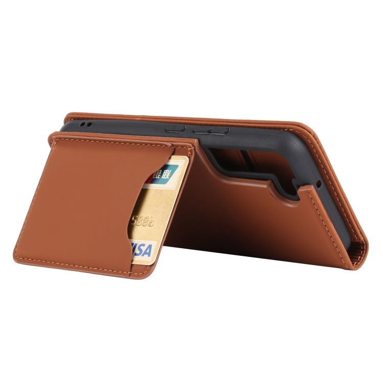 For Samsung Galaxy S22 5G Strong Magnetism Liquid Feel Horizontal Flip Leather Phone Case