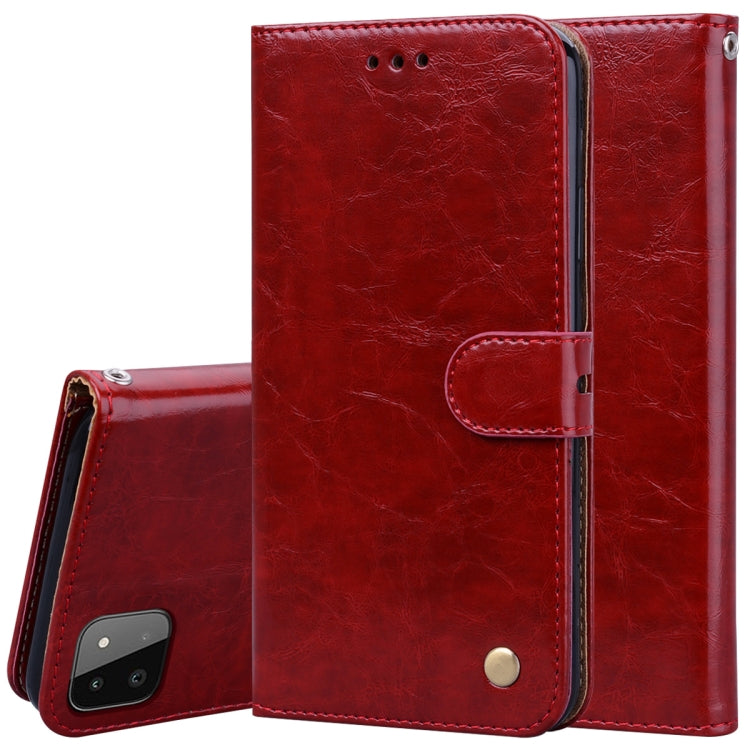 For Samsung Galaxy A22 4G Oil Wax Texture Leather Phone Case