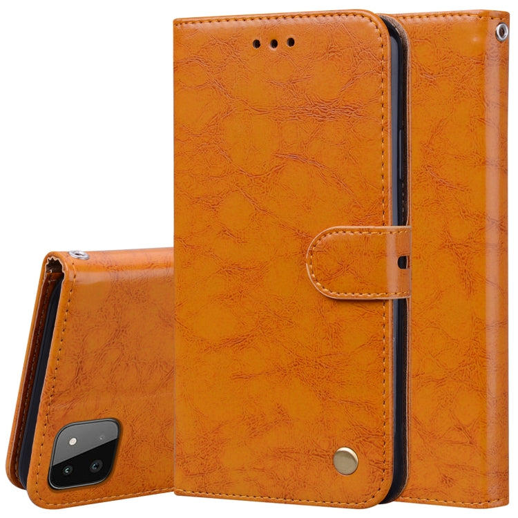 For Samsung Galaxy A22 4G Oil Wax Texture Leather Phone Case