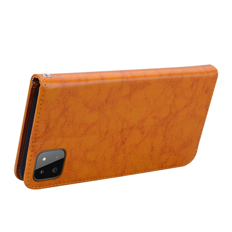 For Samsung Galaxy A22 4G Oil Wax Texture Leather Phone Case