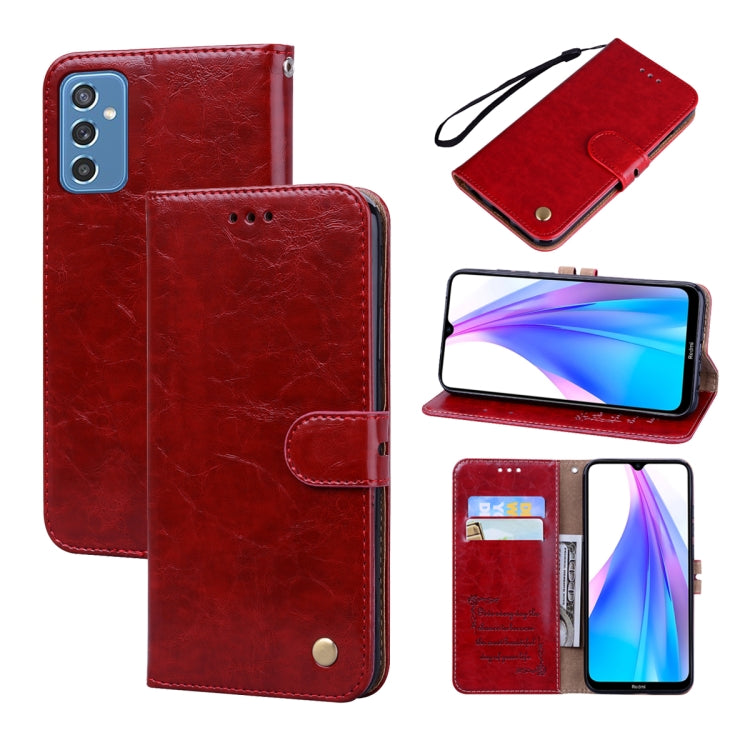 For Samsung Galaxy M52 5G Oil Wax Texture Leather Phone Case