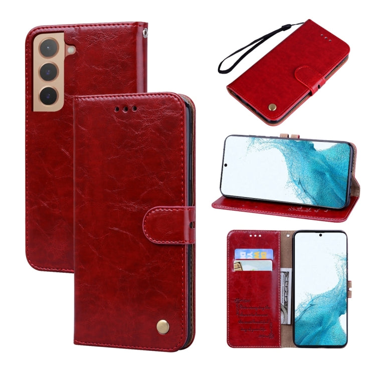 For Samsung Galaxy S22 5G Oil Wax Texture Leather Phone Case