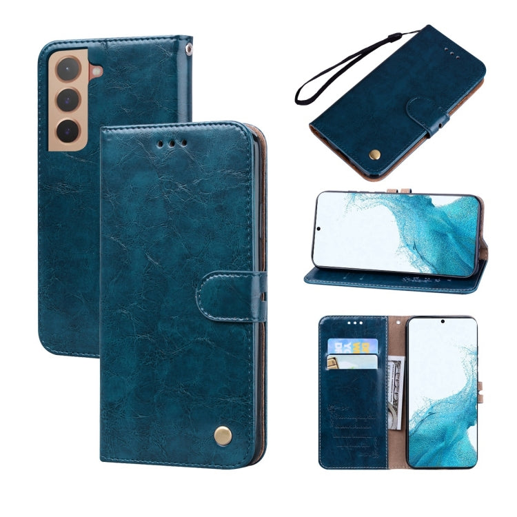 For Samsung Galaxy S22+ 5G Oil Wax Texture Leather Phone Case