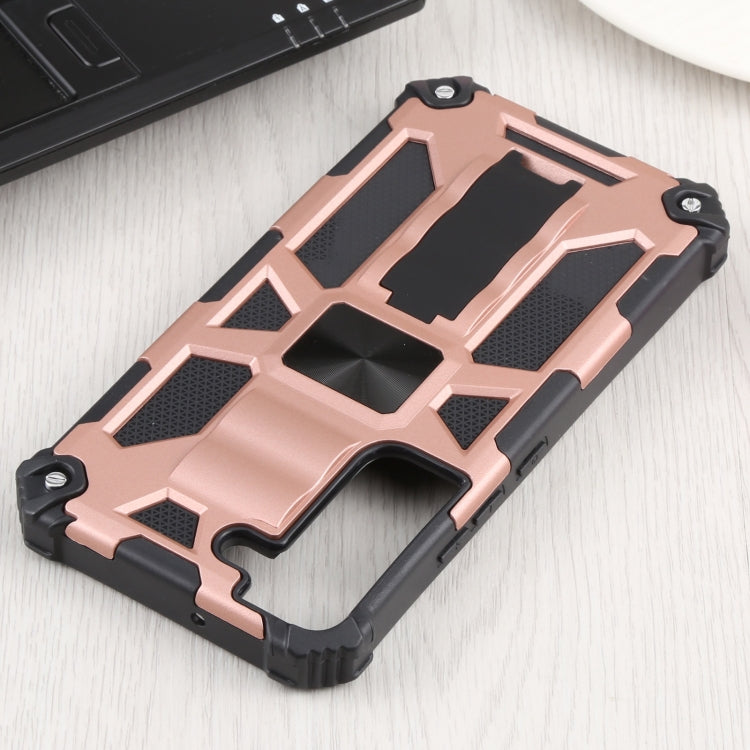For Samsung Galaxy S22 5G Shockproof TPU + PC Magnetic Protective Phone Case with Holder