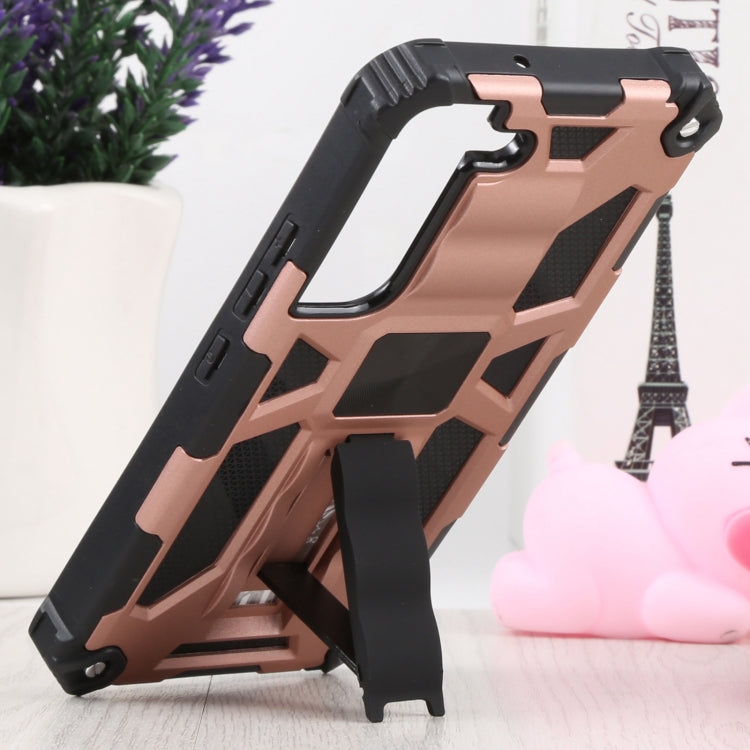 For Samsung Galaxy S22 5G Shockproof TPU + PC Magnetic Protective Phone Case with Holder