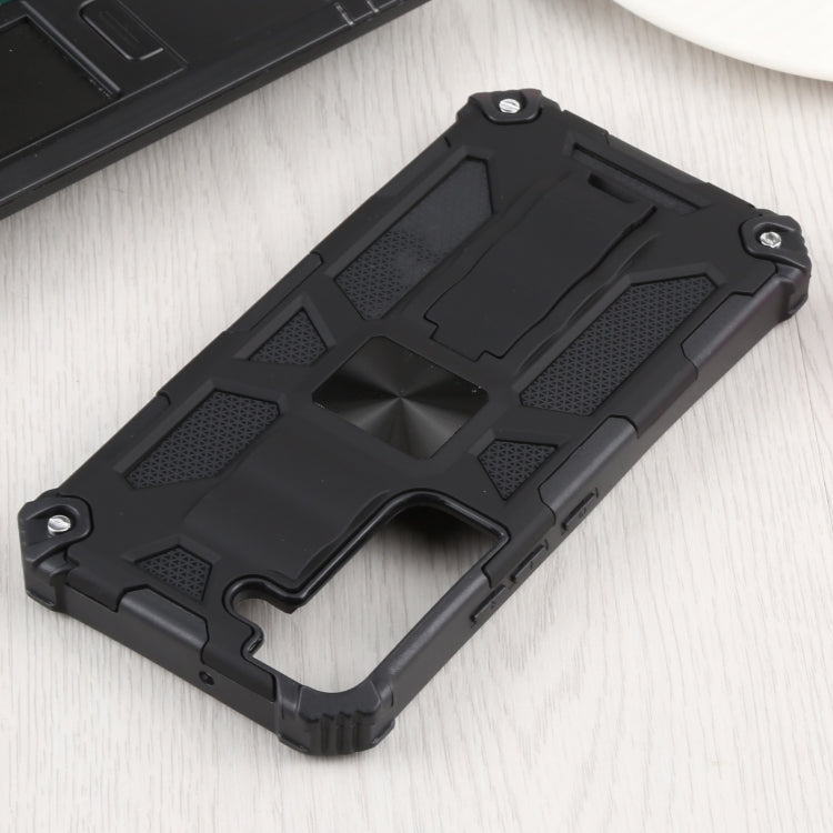 For Samsung Galaxy S22 5G Shockproof TPU + PC Magnetic Protective Phone Case with Holder