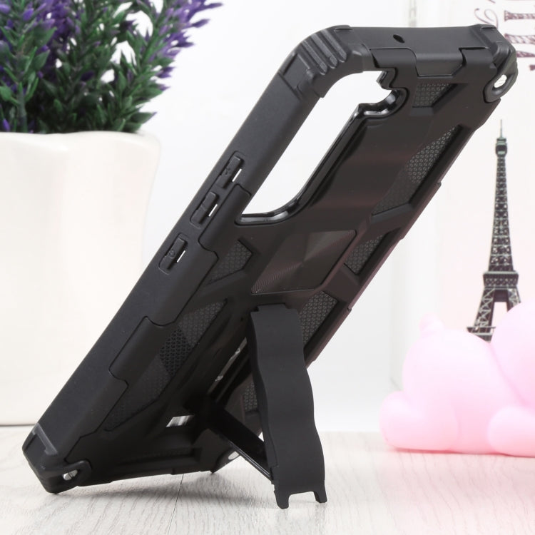 For Samsung Galaxy S22 5G Shockproof TPU + PC Magnetic Protective Phone Case with Holder
