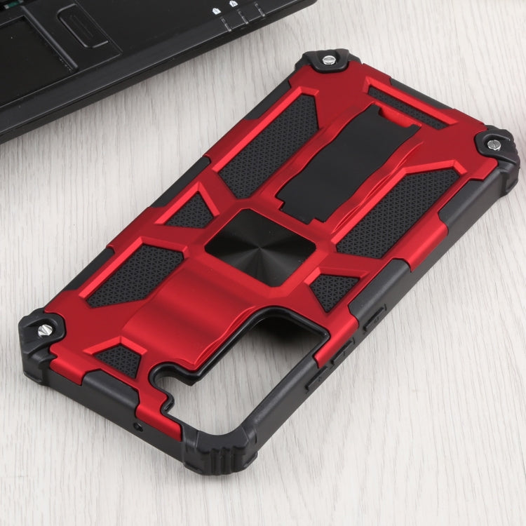 For Samsung Galaxy S22 5G Shockproof TPU + PC Magnetic Protective Phone Case with Holder