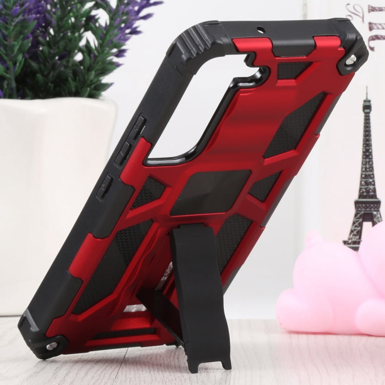 For Samsung Galaxy S22 5G Shockproof TPU + PC Magnetic Protective Phone Case with Holder